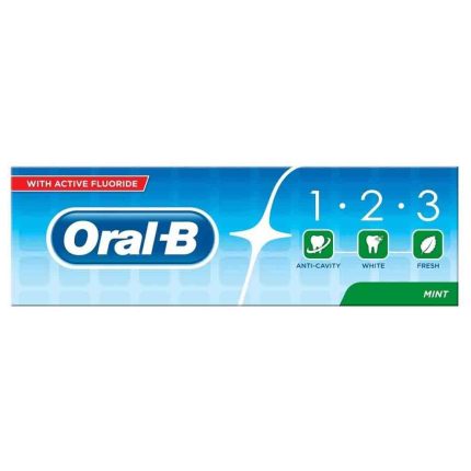 خمیر دندان اورال بی Oral B مدل 1.2.3 Extra Fresh حجم 100 میل