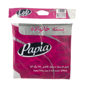 دستمال کاغذی 250 برگ کیولین اقتصادی بسته 8 عددی