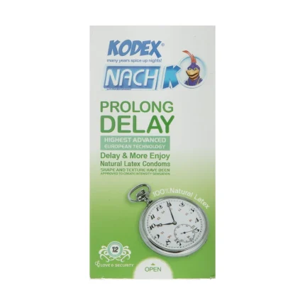 کاندوم کودکس مدل تاخیری Prolong Delay بسته 12 عددی